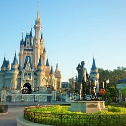 Partners Statue & Cinderella Castle at Magic Kingdom, Walt Disney World