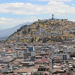View of Quito and El Panecillo, Ecuador