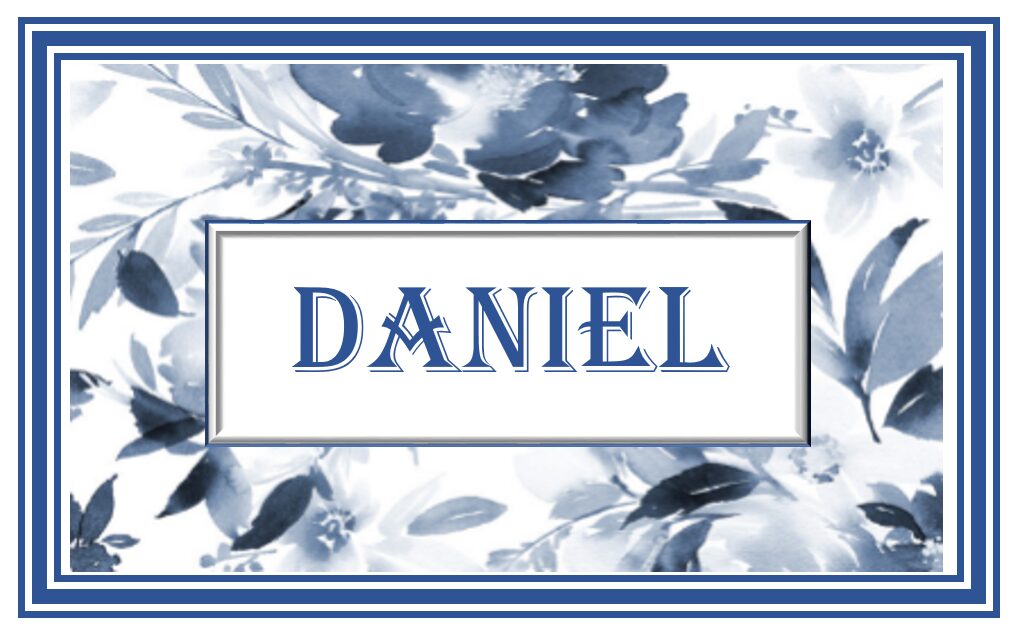 Place card for Marc & Julie&rsquo;s wedding