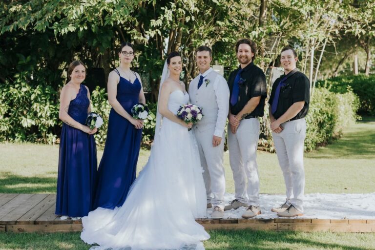 Wedding party photo at Dreams La Romana